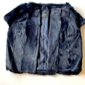 Barney’s Fur Cap Sleeve Vest.  Size Small